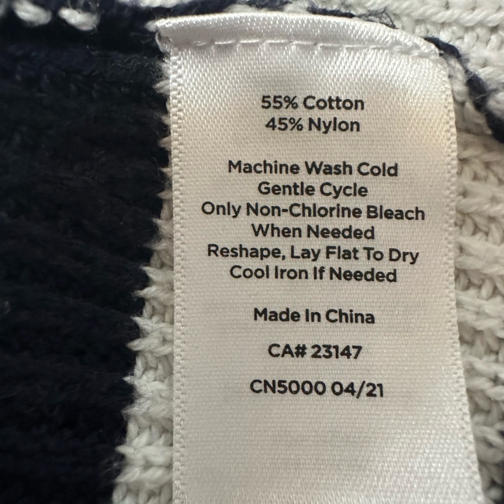Talbots Cream Ribbed Sweatshirt - Picture 7 of 12